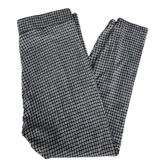 Lou & Grey for LOFT Black White Plaid Leggings Size L - Picture 1 of 10